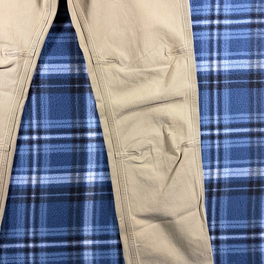 Carhartt Rugged Flex Straight Fit Canvas Work Pants Tan 33x32 102821 253 - Picture 6 of 10